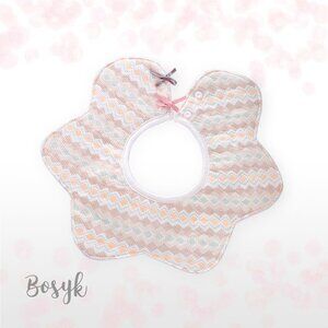 NEW - Flower Baby Girl Bibs Diamont - 360 Rotate Baby Girl Bibs - Baby Girls